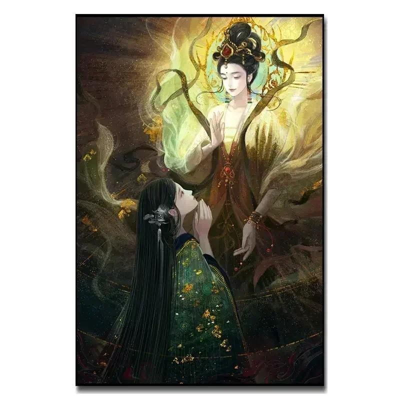 

22996-Tulip diy digital acrylic flower painting explosion hand-filled landscape painting