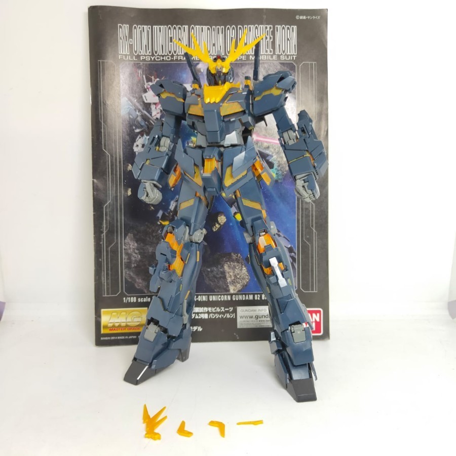 Bandai MG Unicorn Gundam 02 Banshee / Gundam 1/100 2nd Sudah Rakit M077