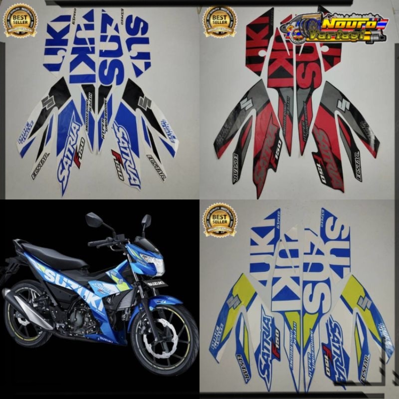 aksesoris motor striping stiker satria Fu 150 2018 2019 facelift Lis body standar