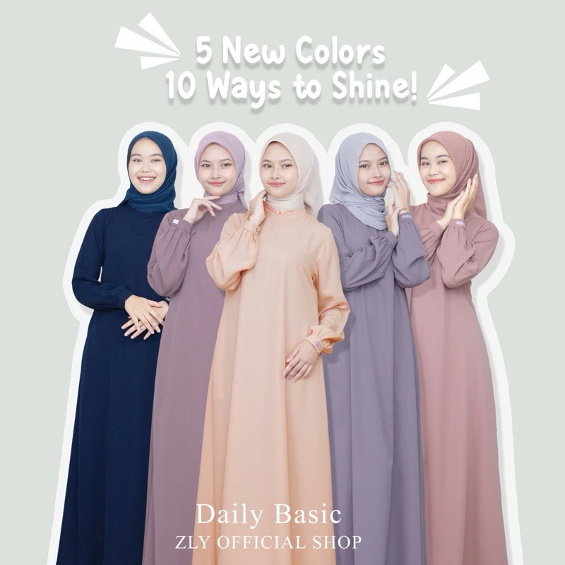 [HOT NEW] Gamis  Daily Basic Simple dan Elegant Premium By ZLY ZELIA