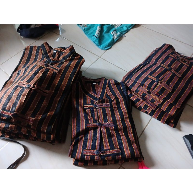 BAJU KOKO SANGHAI LURIK MANDARIN Lurik