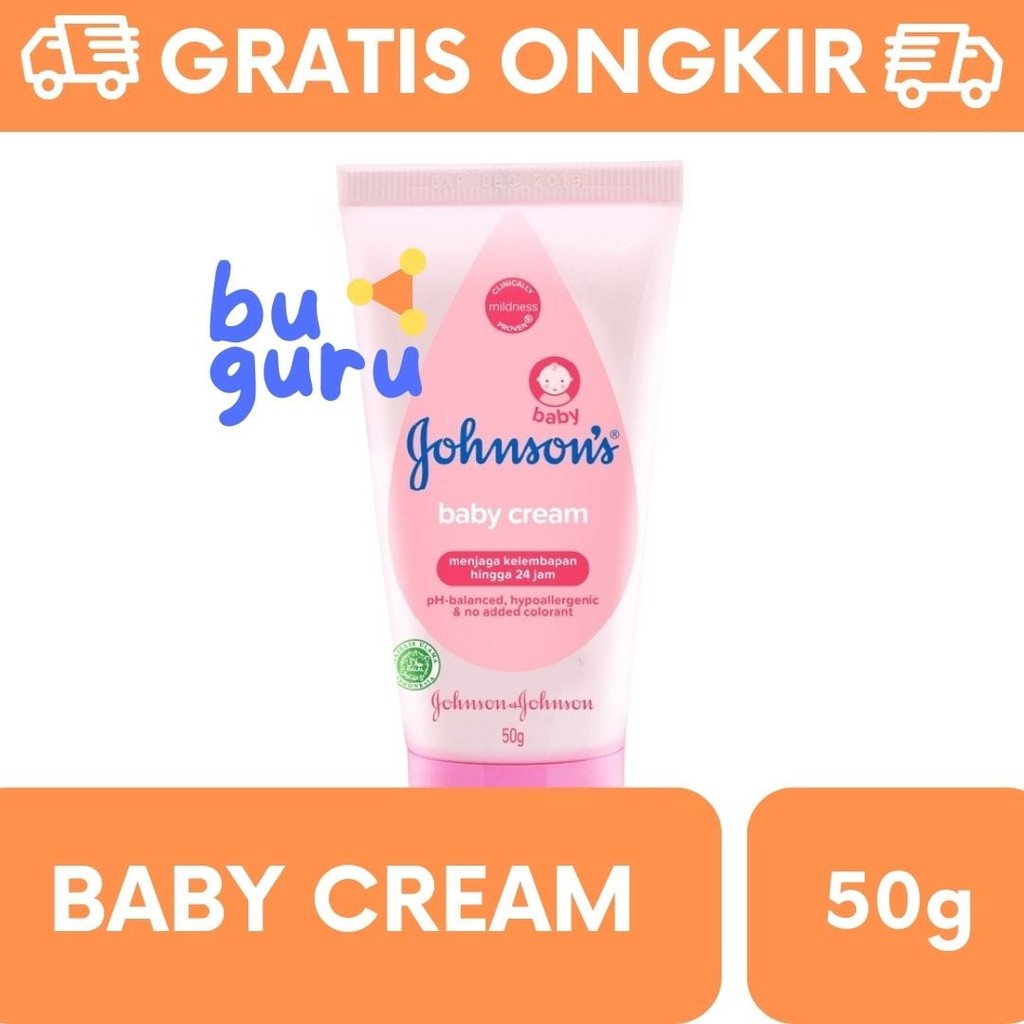 JOHNSON'S BABY CREAM 50GR KRIM RUAM POPOK KULIT BAYI CALMING PELEMBAB IRITASI SEMABED PROTECT CARE