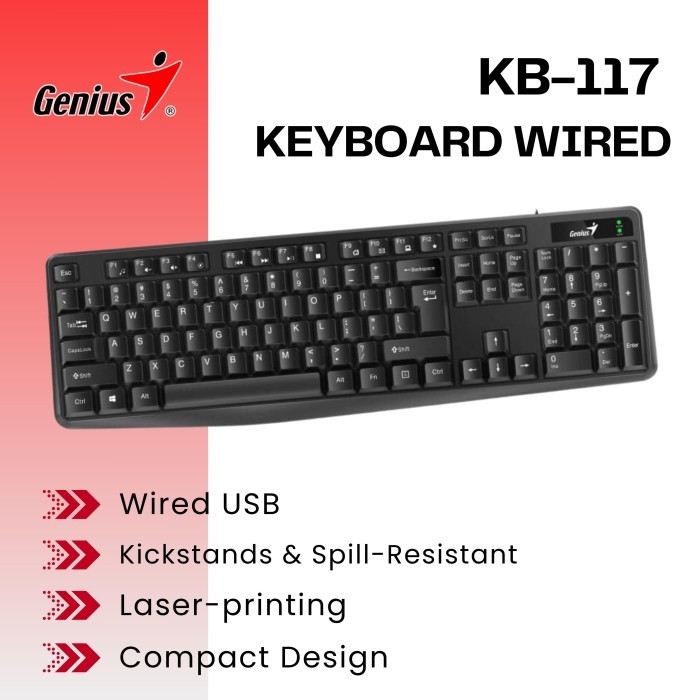 GENIUS KB-117 KEYBOARD GENIUS KB 117 WIRED KEYBOARD KANTOR