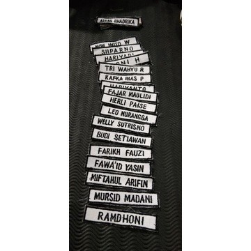 Bordir Bet nama emblem nama bordir baju sekolah Terbaru Nama Dada Bordir Bordir Nama Custom bordir