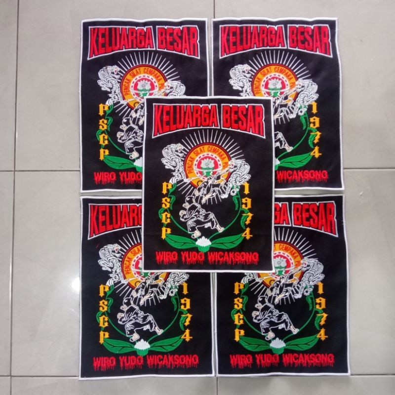 Bordir BET PUNGGUNG BORDIR PSCP BED BORDIR PENCAK SILAT CEMPAKA PUTIH bordir