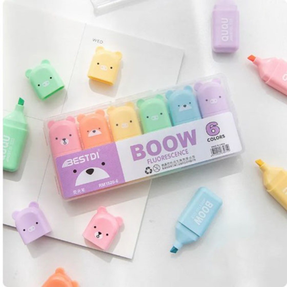 

Mini Soft Tip Highlighter Pens Large Capacity Fiber NIB Color Large Volume Markers Pen Plastics Fluorescent Pen Student