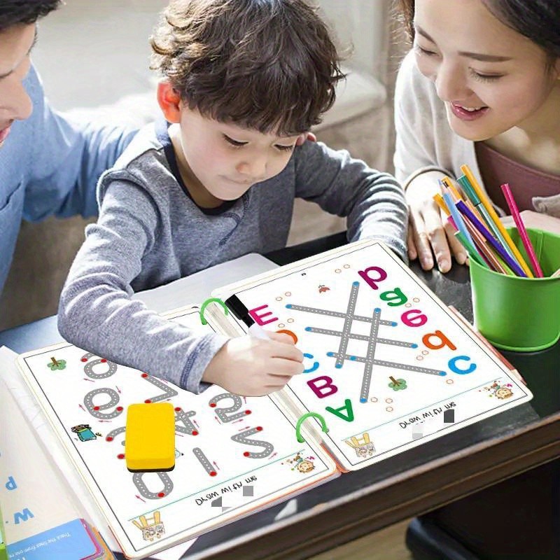 

48 Page Magical Tracing Workbook Montessori Books Pen Control Training Early Education Exercise Book Reusable Calligraphy Books