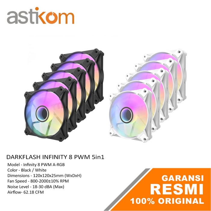 Fan Casing Darkflash INFINITY 8 PWM 5in1 ARGB 12cm Fan Case