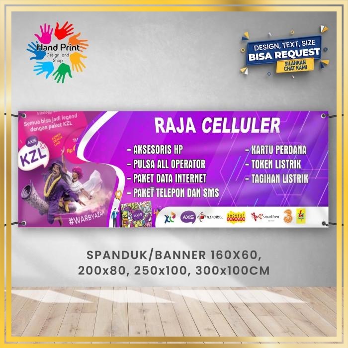 SPANDUK BANNER Konter Pulsa Celluler C 300x100 CM