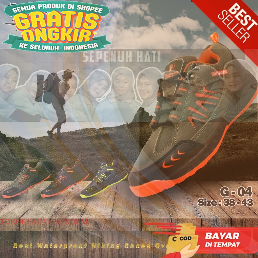 Sepatu Sneakers Working G-04 Hiking Import Asli Snekers Pria Sneaker Cowok Snikers Kets Casual Kesua