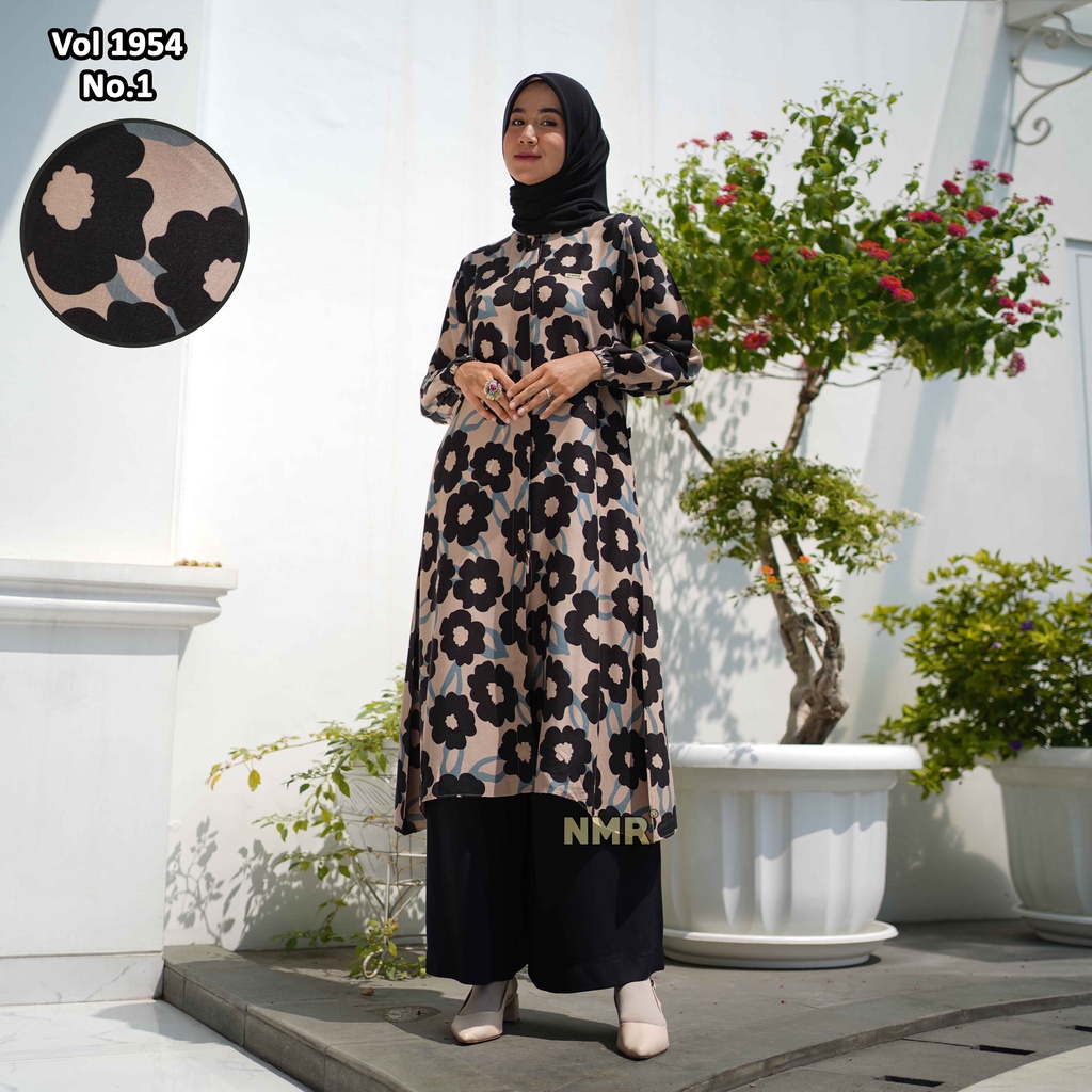 NMR Setelan Celana Kulot Tunik Rayon D Vol 1954-1