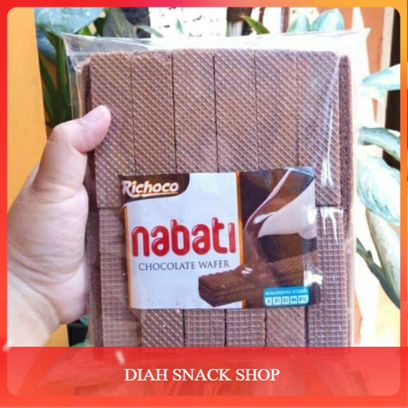 

Nabati Wafer Rasa Coklat Keju Snack branded kiloan 250gr