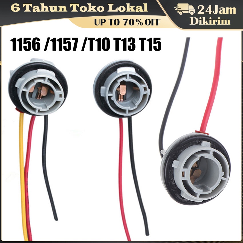 Kualitas Tinggi Soket Tempat Lampu / Adapter Socket Lampu Bohlam T10 T13 T13 1156 1157 Ba15S Bay15D 