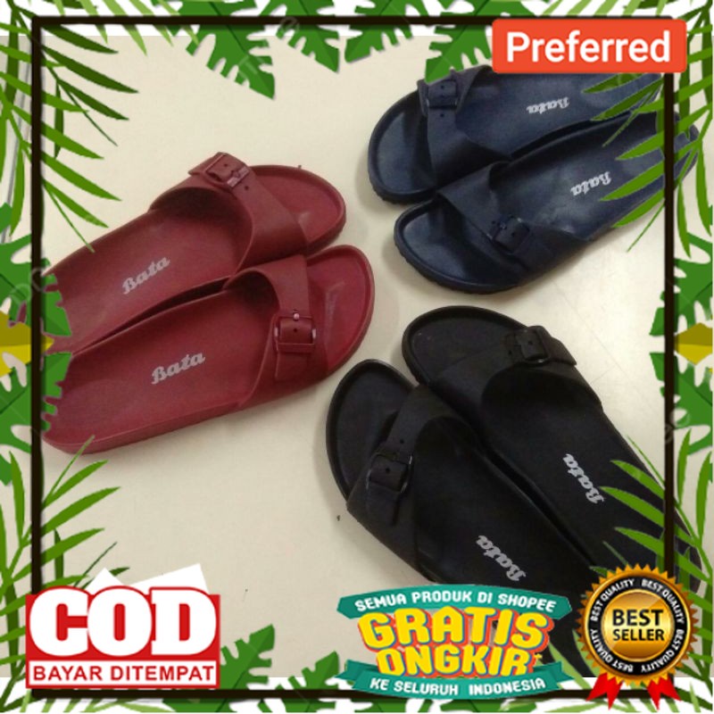 SEPATU SANDAL BEST SELLER TREND TERKINI /sandal karet bata warna merah,biru,hitam