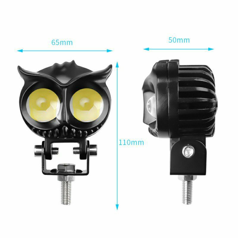 1pcs Lampu tembak CWL OWL 2 mata projie laser 2 warna putih kuning