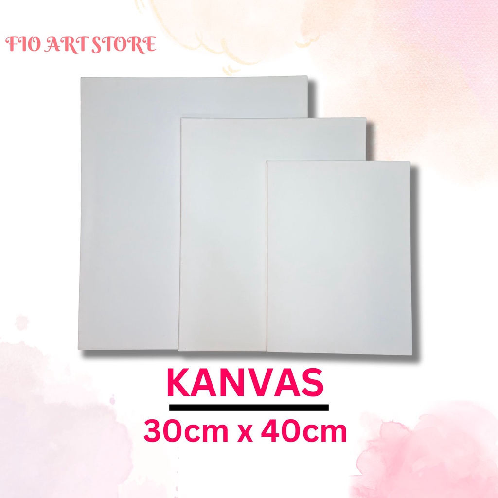 

Kanvas Lukis 100% Cotton 30 x 40cm | Stretched Canvas