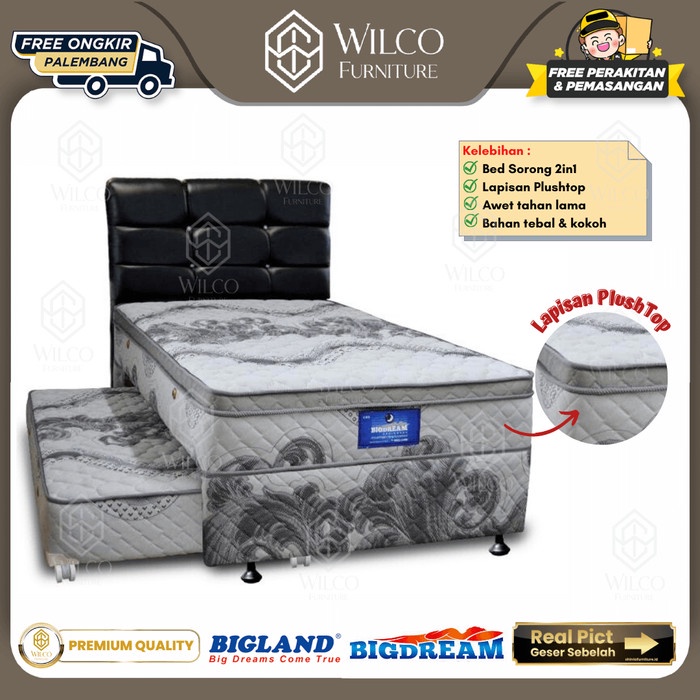 Bed Sorong Abu Bigdream / Springbed Bed Sorong Anak