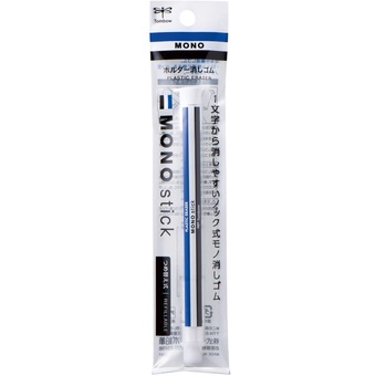 

Tombow Mono Stick Eraser Penghapus Retractable Pen Type Eraser - StripeBlueWhite