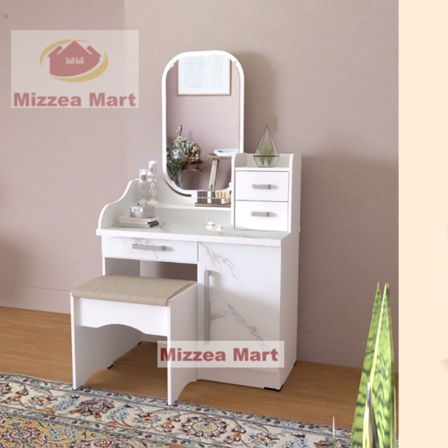 MizzeaMart Meja Rias Minimalis Modern Meja rias putih