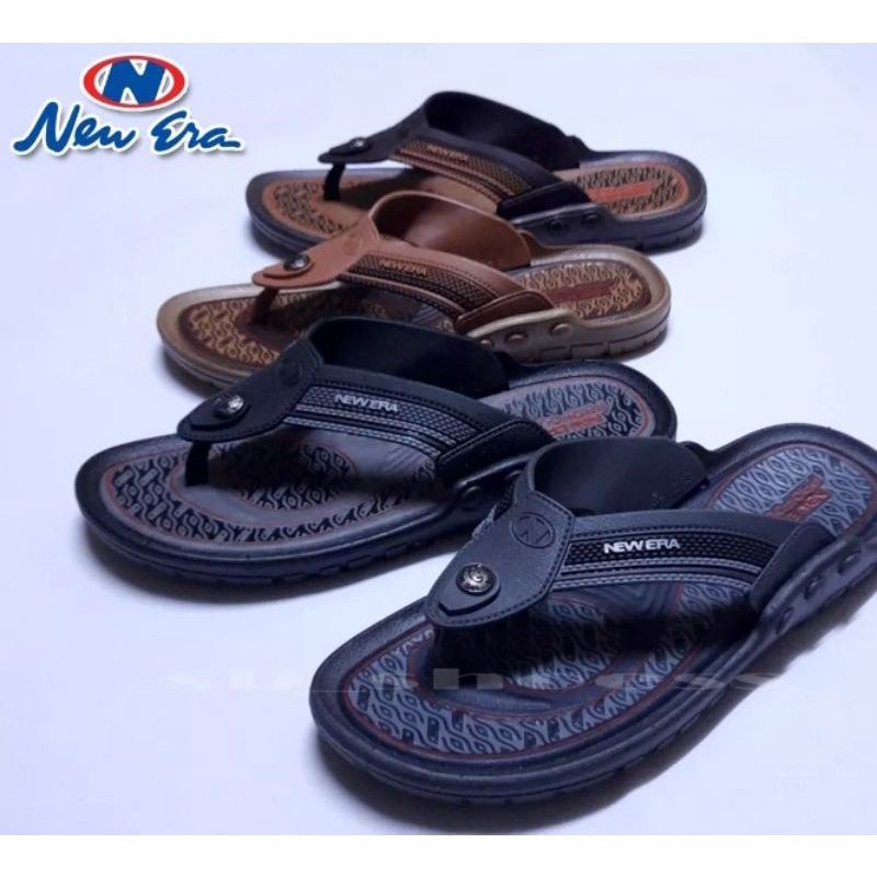 (COD) Sandal japit pria new era || New era 8015 || Sandal karet pria Berkwalitas ORI