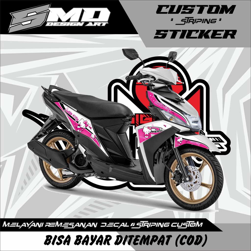 STRIPING VARIASI MIO M3 HELLO KITTY