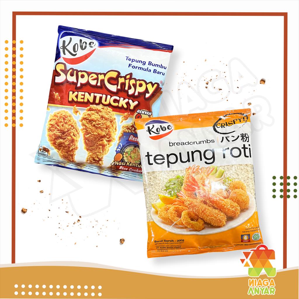 

NA Kobe Tepung Roti Tepung Bumbu Kentucky 200gr / Breadcrumbs Bread Crumbs Panir / Super Ayam Crispy Krispi Supercrispy