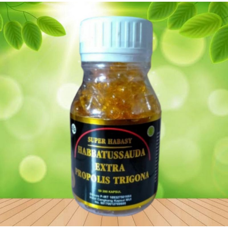 Kapsul Habatusauda Oil Extra Propolis Trigona 200 Kapsul Original SAB