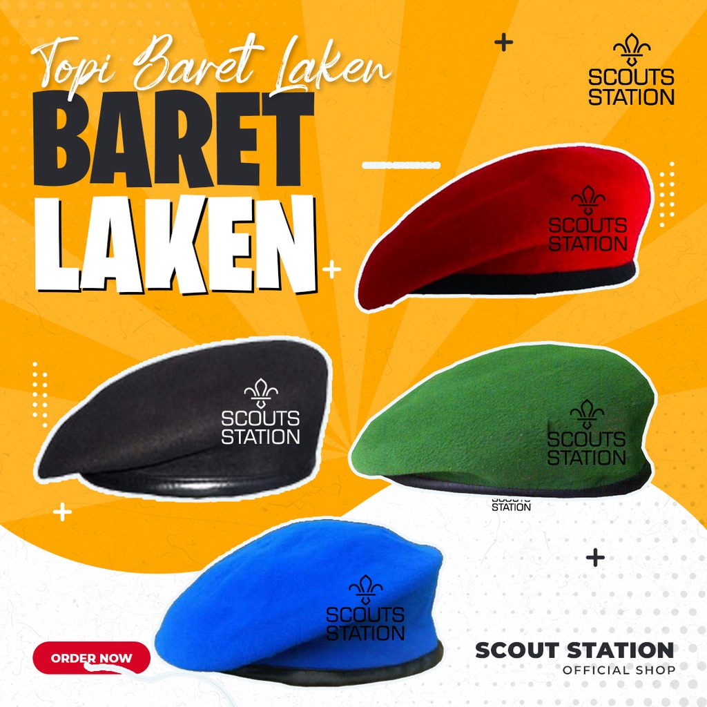 Baret Laken Premium / Topi Baret / Kabaret / Baret Pramuka / Baret Hw / Topi Pramuka / Baret Merah /