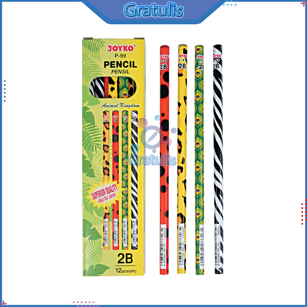 

PENSIL 2B JOYKO [P-99/12 PCS] / ALAT TULIS UJIAN KOMPUTER / PENCIL GAMBAR MENULIS [1 PACK]