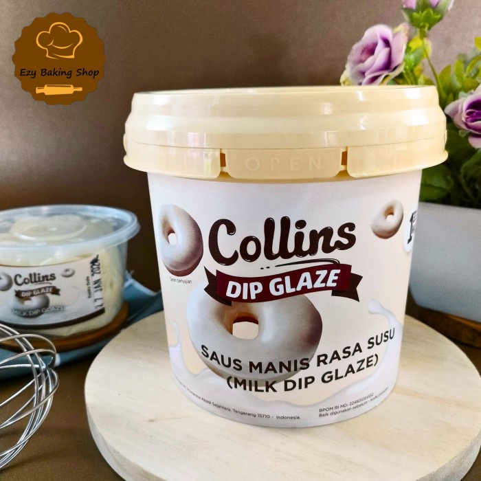 

Promo Bisa COD Dip Glaze Collins Milk 1kg / Topping Pisang / Glaze Donat