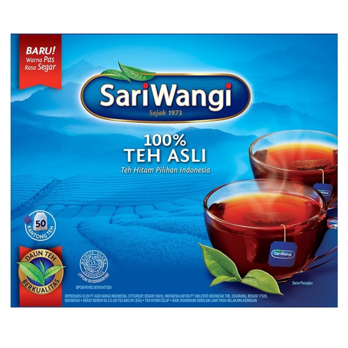 

✨PROMO✨ -Sariwangi Teh Hitam Asli 50 Teh Celup Multi Pack
