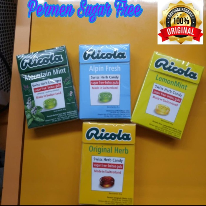 

✨PROMO✨ -Ricola Permen Free Sugar 45gr - Lemon Mint