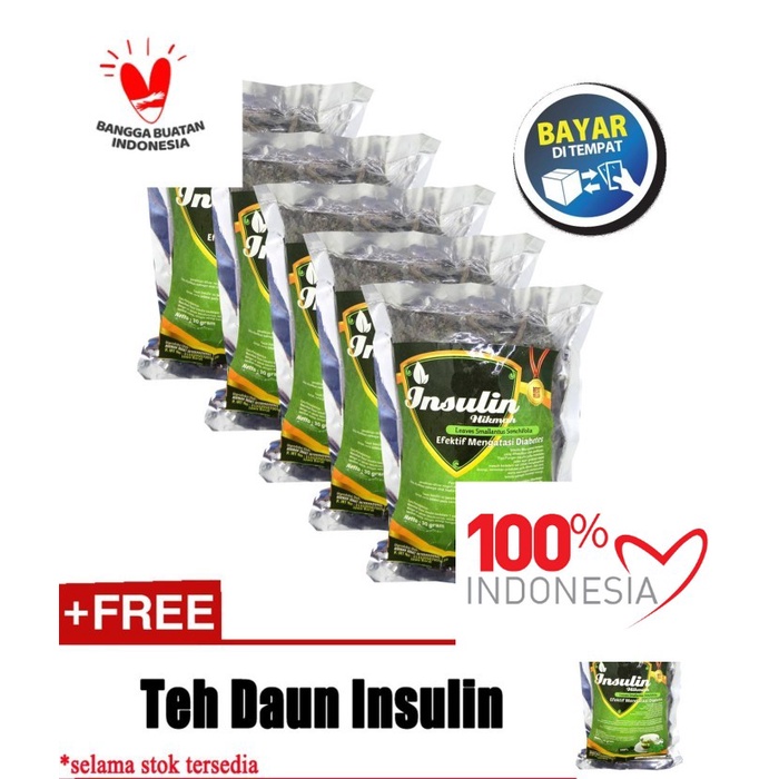 

[ PAKET 5 + 1 Pcs ] Teh Daun Insulin efektif atasi Diabetes