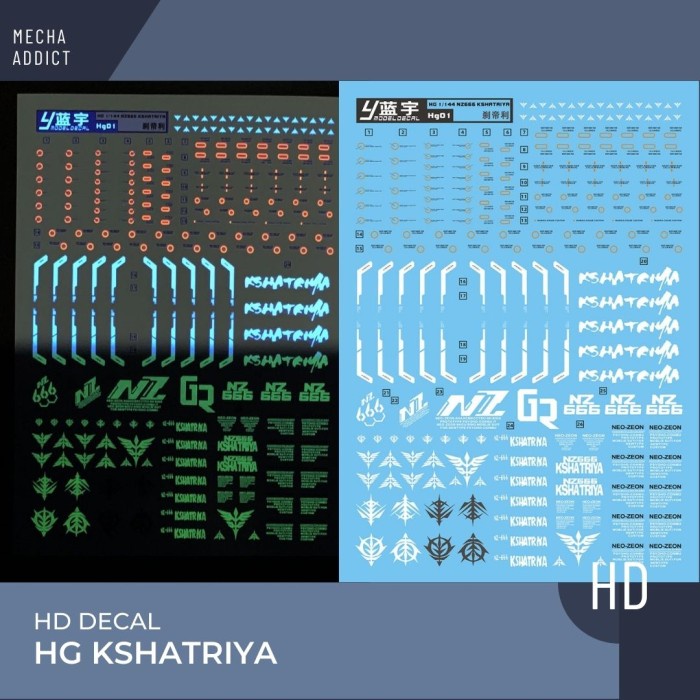 HD Water Slide Decal HG KSHATRIYA - Fluorescent