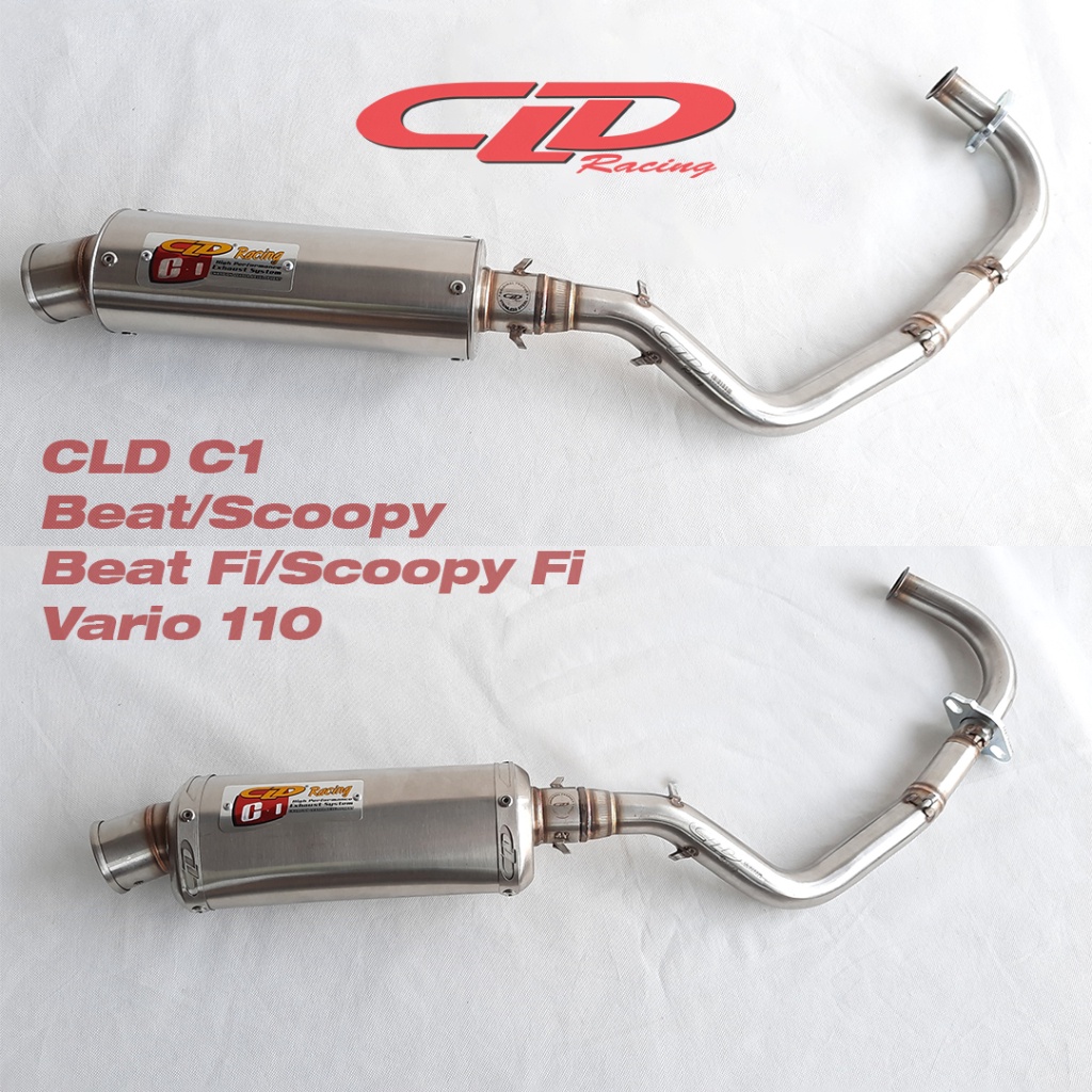 KNALPOT CLD RACING TYPE C1 BULAT & OVAL BEAT/BEAT FI/SCOOPY/VARIO OLD