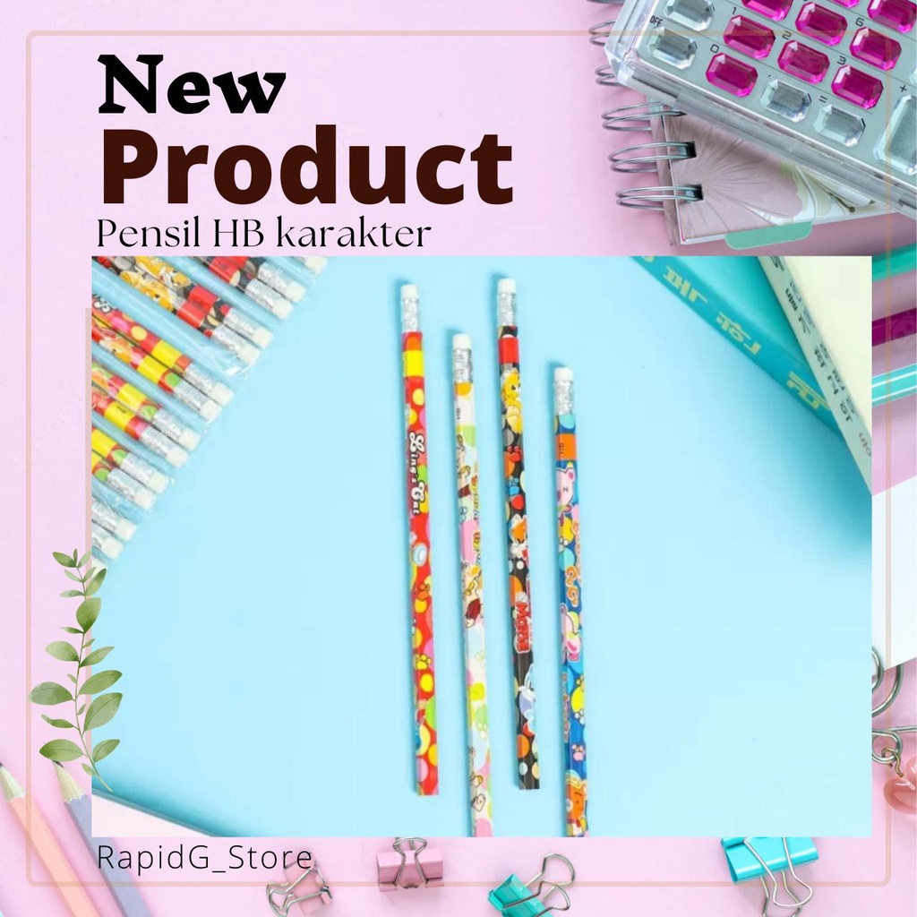 

Pensil Stip Mickey Karakter Lucu Dengan Kepala Penghapus 1 Renceng Isi 24 Pcs