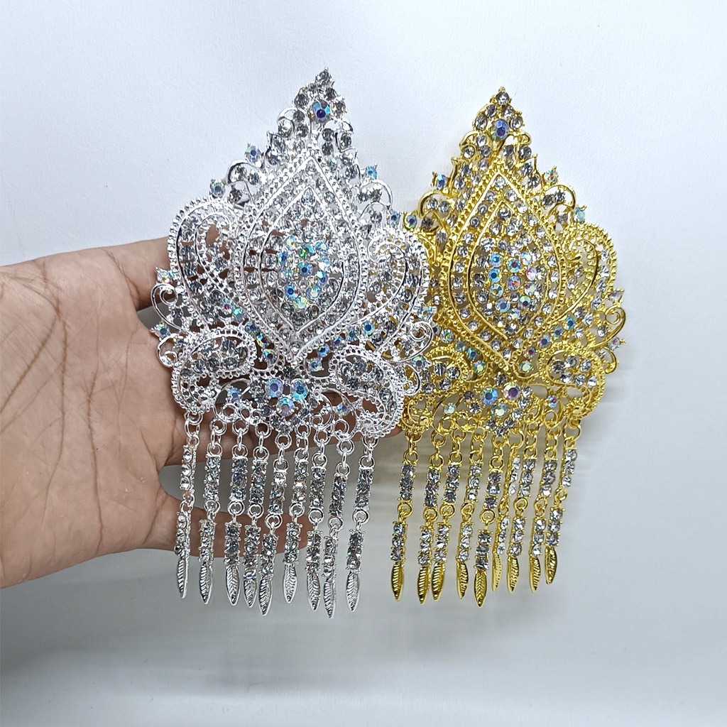 Bros Penganten ukuran jumbo / Aksesori kebaya Kekinian / Bros etnik nusantara / Bros gold dan silver