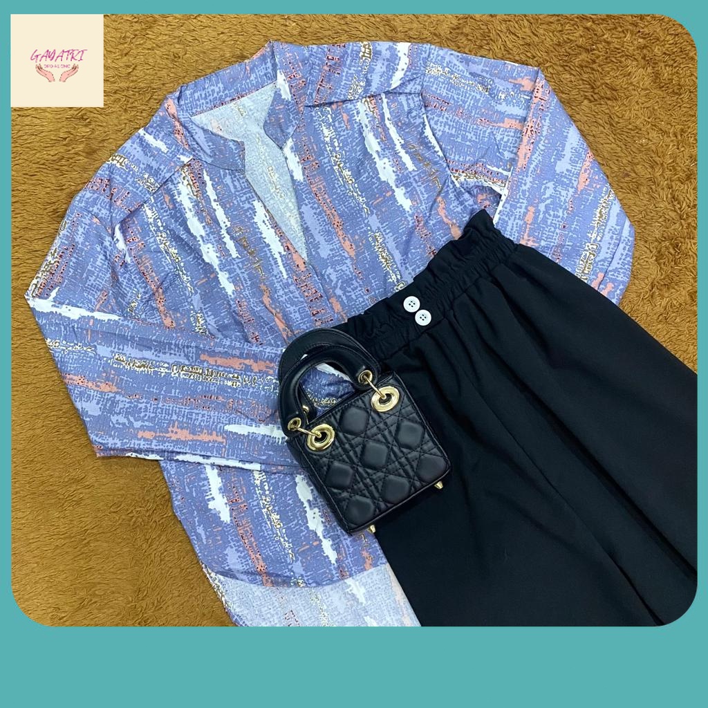 One Set Kekinian / RD FASHION - one set tiara tunik / blouse bambu