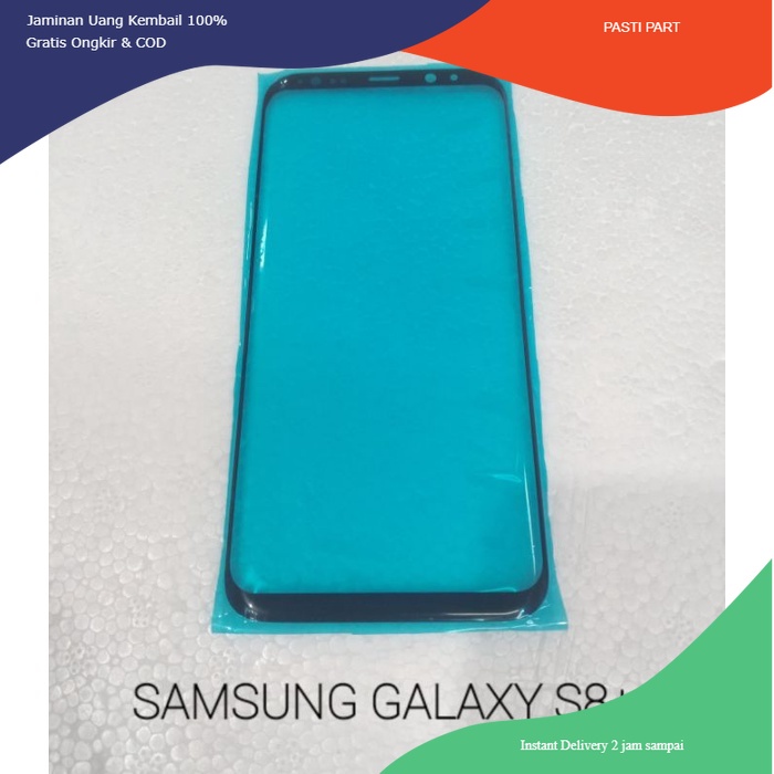 kaca lcd + lem oca samsung galaxy s8 plus
