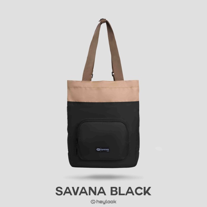 Tas Tote Bag Pria Wanita Tas Ransel 2 In 1 Multifungsi Backpack Laptop - BLACK
