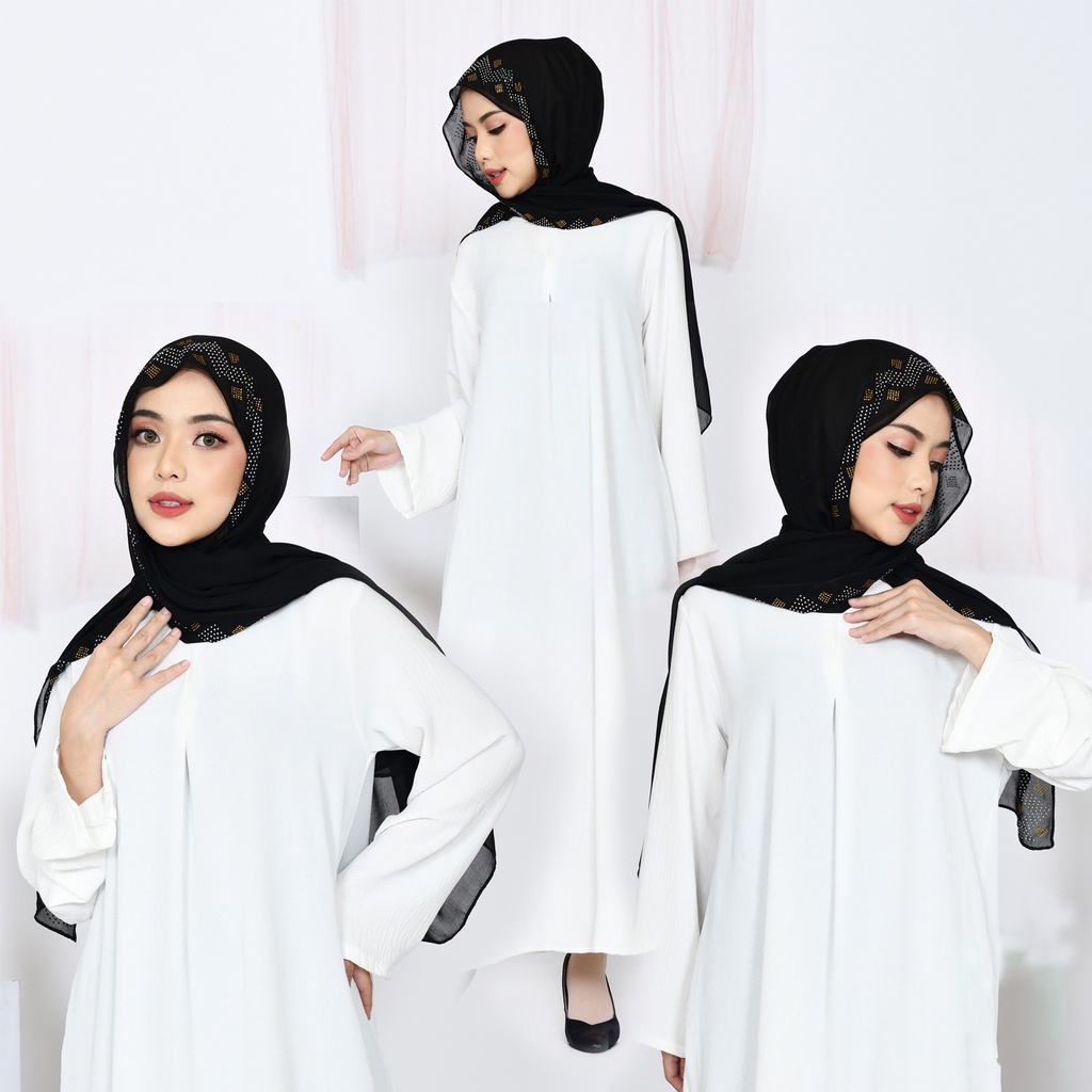 Pashmina Ceruty Payet Motif Hijab Selendang 173cm x 75cm Pamina Asma