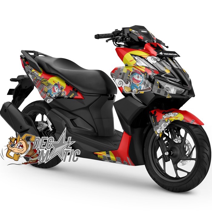 Decal Motor Honda Vario 160 Full Body Stiker Doraemon Custom nama