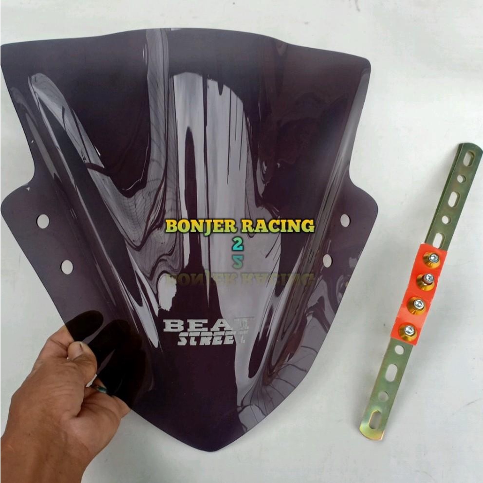 Visor Beat Street new Windshield Beat Street lama custom  plus bau dan platt