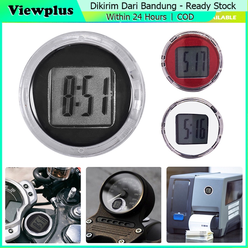 Jam Digital Tempel Sepeda Motor Time Watch Mini Anti Air Aksesoris Dekorasi Motor Jam Digital Jam Di