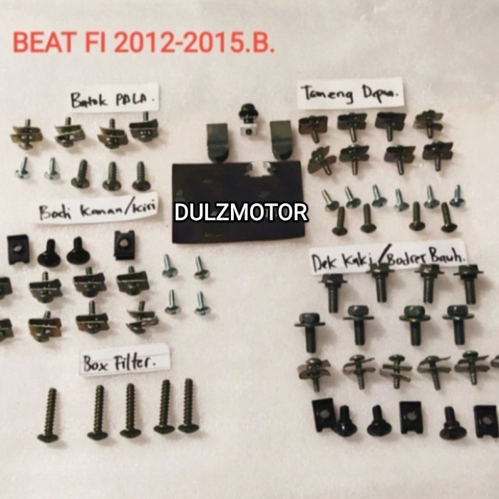 Baut Baud Fullset Bodi Honda Beat Fi - Baut Honda Beat fi baut motor lengkap