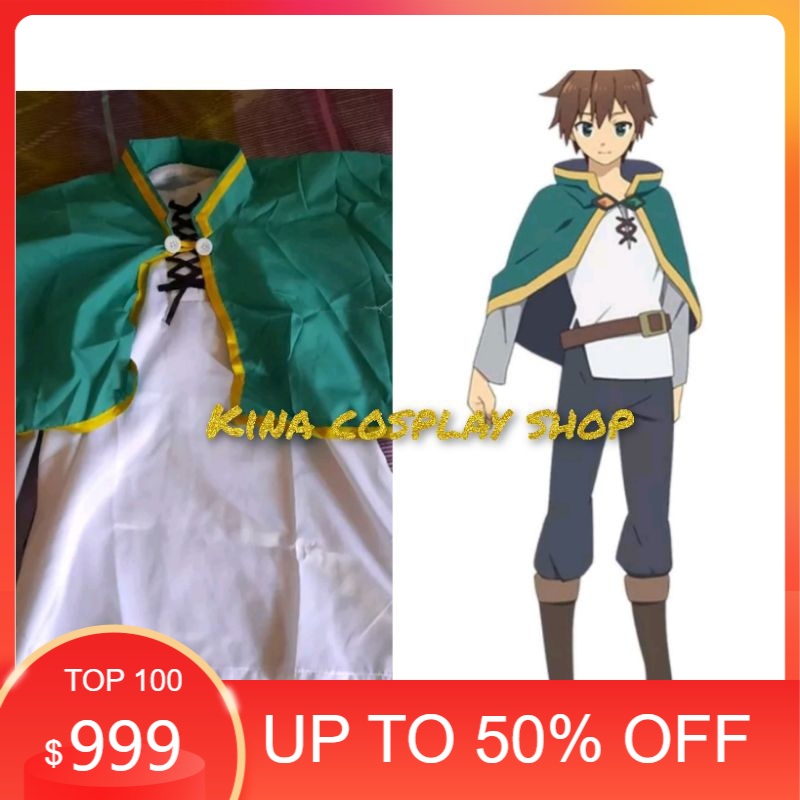 AKSESORIS COSPLAY/ Konosuba Sato Kazuma Cosplay Costume Anine Male