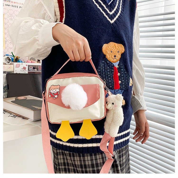 [Gongjin] Duckies Bag Tas Selempang Bahu Bebek Wanita Sling Bag Perempuan Import Korea Kualitas Premium Anak Sekolah Lucu Imut