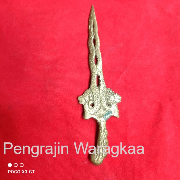 keris naga runting kembar krawang emas full kuningan bk megantara seng paling lengkap PW457