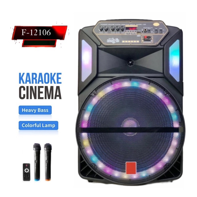 Speaker Bluetooth Fleco F-12106 Ukuran Besar 12Inc Gratis 2mic Wireless -Sounday
