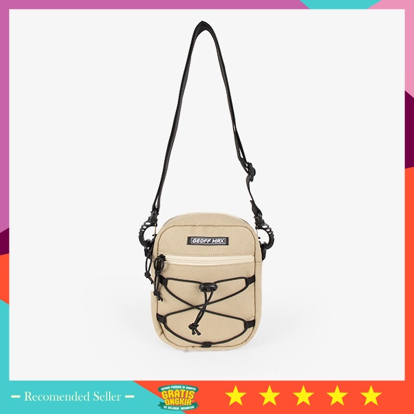 Tas Pria keren Casual BRanded Premium Murah Original kuat - Geoff Max - Neufeld Cream | Sling Bags |